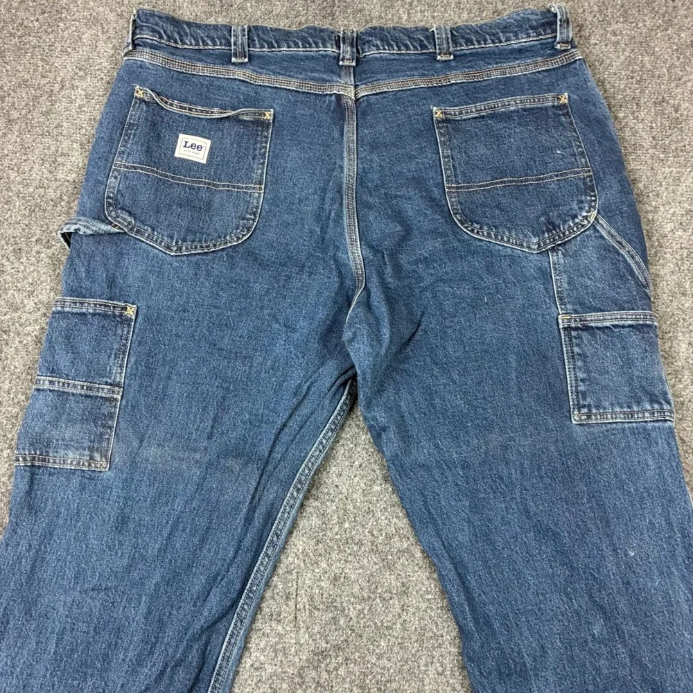 VTG Lee Workwear Carpenter Jeans Mens Size 40x29 Denim Straight Leg Hammer Loop